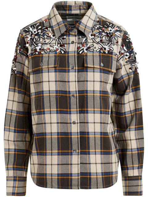Essentiel Antwerp floral-appliqué shirt - Brown - zdjęcie produktu nr 1