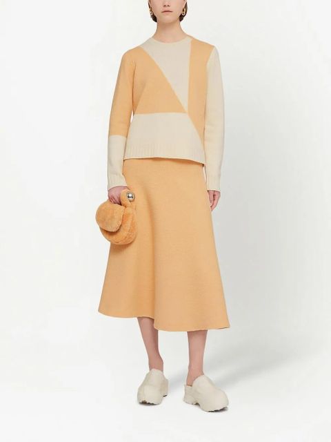 Jil Sander colour-block print knit jumper - Orange - zdjęcie produktu nr 2