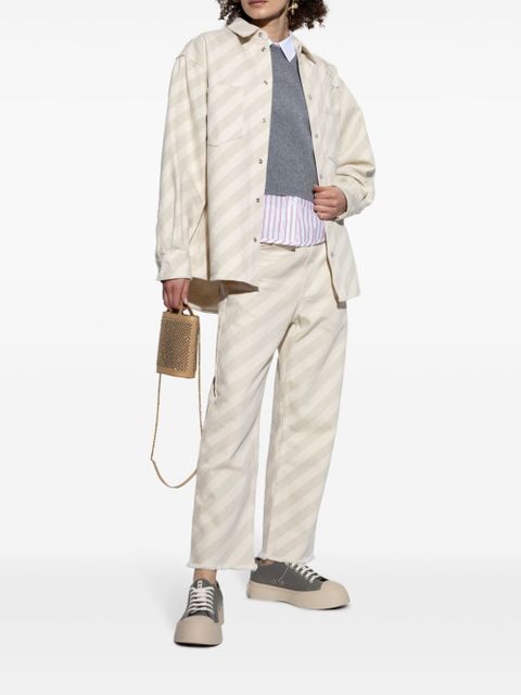 Marni striped trousers - White - zdjęcie produktu nr 2