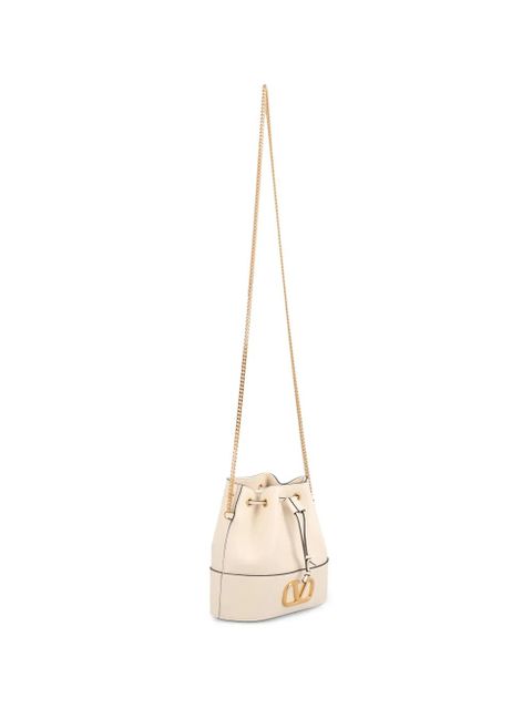 Valentino Garavani mini VLogo leather bucket bag - Neutrals