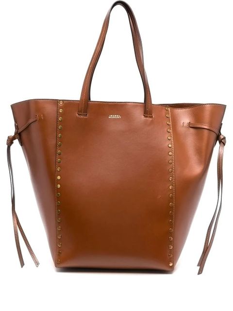 ISABEL MARANT Oskan studded tote bag - Brown - zdjęcie produktu nr 1
