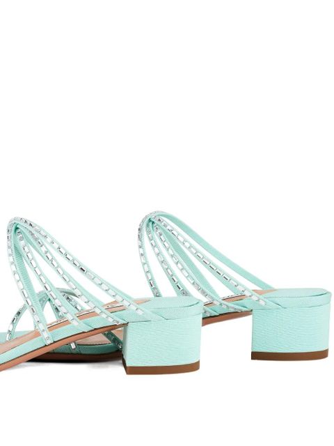 Aquazzura Tell Me Crystal sandals - Blue
