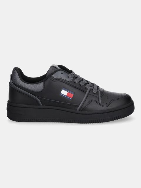 Tommy Jeans sneakersy skórzane TJW RETRO BASKET SNEAKER damskie kolor czarny EN0EN02839