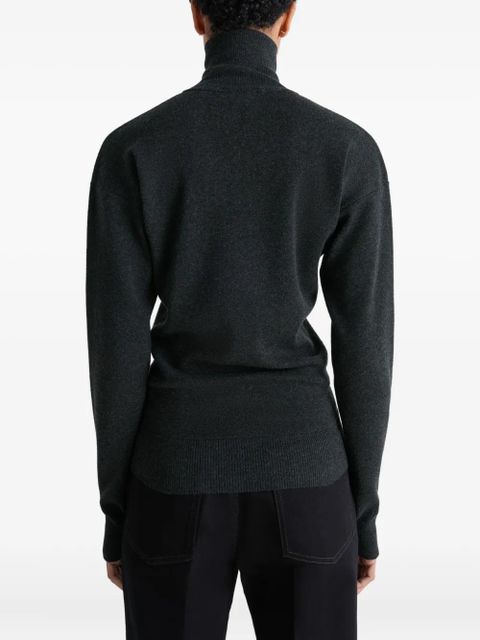 LEMAIRE high-neck buttoned cardigan - Grey