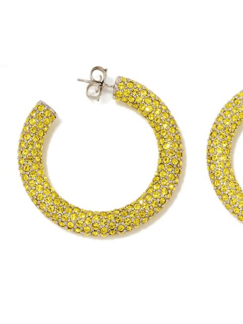 Amina Muaddi Cameron hoop earrings - Yellow