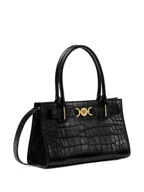 Versace Medusa '95 croc-effect tote bag - Black