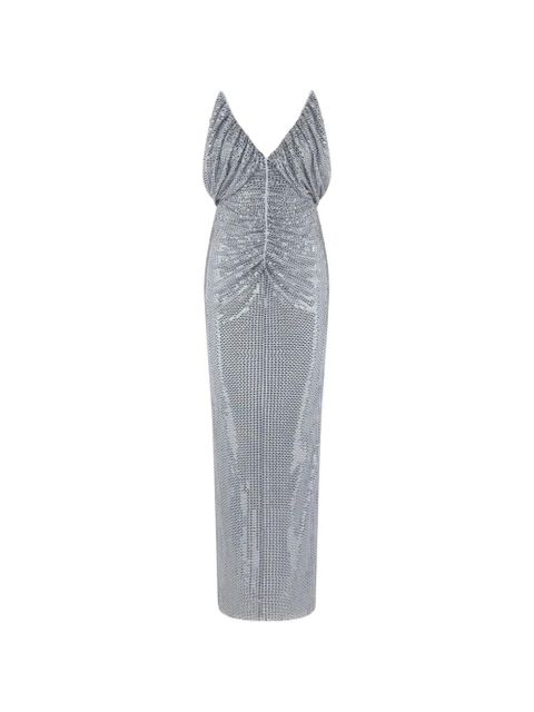 Self-Portrait V-neck embellished maxi dress - Blue - zdjęcie produktu nr 1