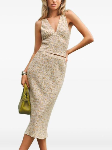 Reformation floral print skirt set - Neutrals - zdjęcie produktu nr 1