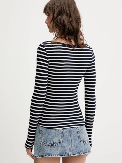 Tommy Jeans longsleeve kolor granatowy DW0DW20903 - zdjęcie produktu nr 2