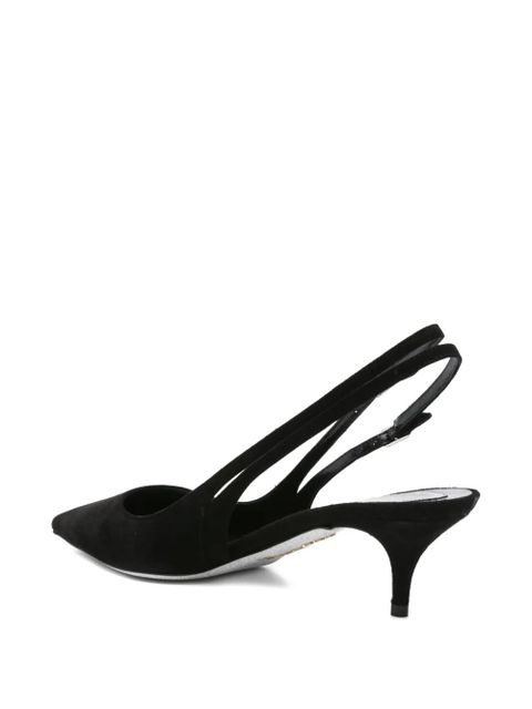 René Caovilla 60mm slingback pointed-toe heeled pumps - Black