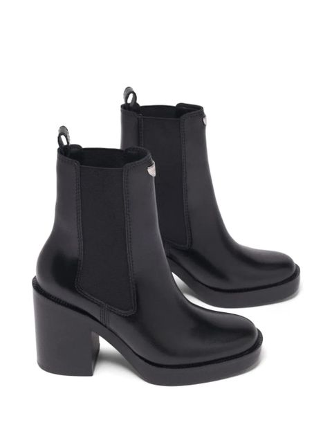 Maje leather chelsea boots - Black