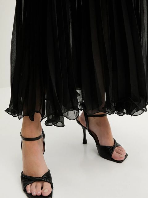 Answear.LAB spódnica kolor czarny maxi rozkloszowana