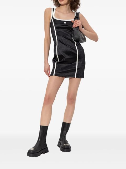 MISBHV logo-embroidered mini dress - Black