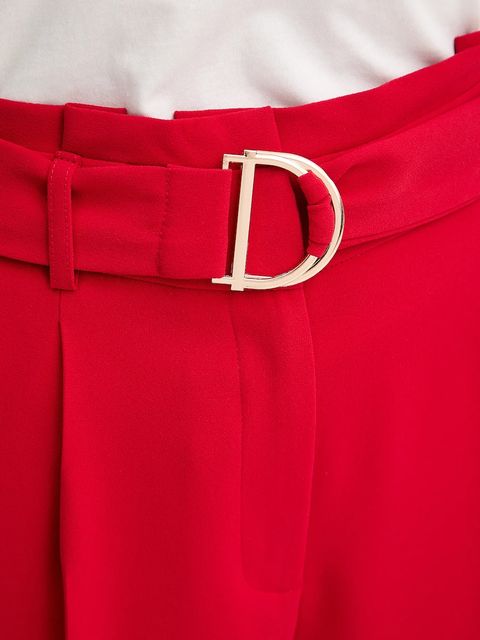 Morgan szorty damskie kolor czerwony gładkie high waist SHESTY.F - zdjęcie produktu nr 2