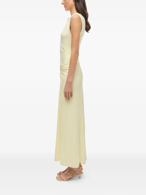 Simkhai Acacia cowl-neck gathered maxi dress - Yellow