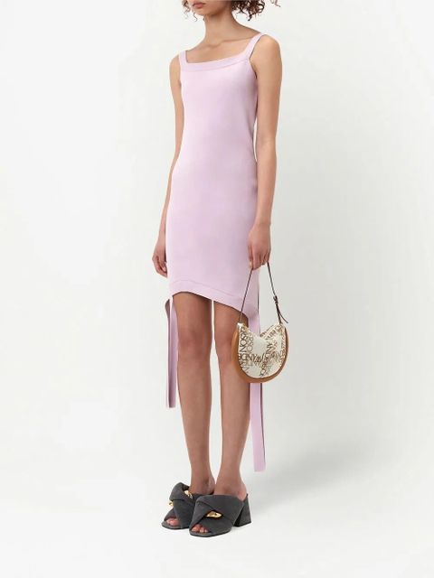 JW Anderson deconstructed knitted mini dress - Purple