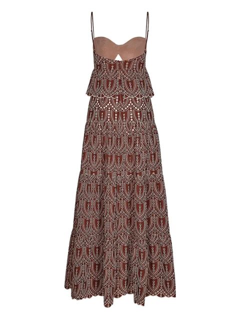 Johanna Ortiz Entre Flechas embroidered-details maxi dress