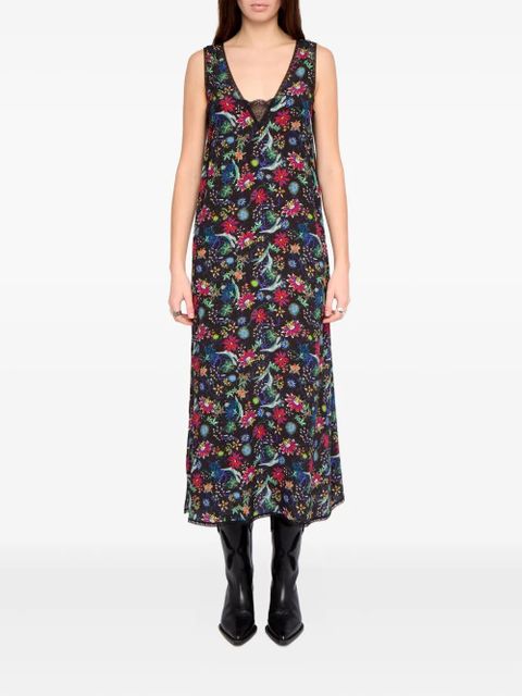 Zadig&Voltaire Renzo lace floral midi dress - Black - zdjęcie produktu nr 2
