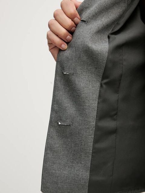 Sisley marynarka kolor szary jednorzędowa gładka 2V99LW03K