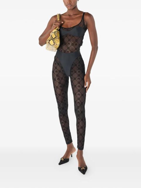 Marine Serre moonogram mesh catsuit - Black - zdjęcie produktu nr 2