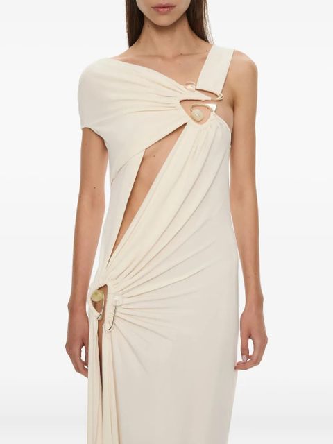 Christopher Esber Veer spiral crystal draped maxi dress - Neutrals