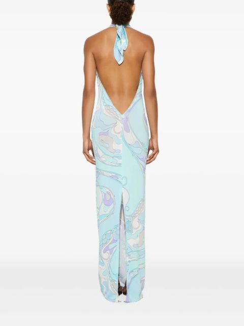 PUCCI orchidee-print maxi dress - Blue - zdjęcie produktu nr 2