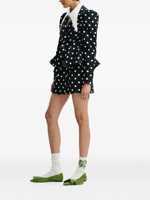 Essentiel Antwerp polka-dot belted mini dress - Black