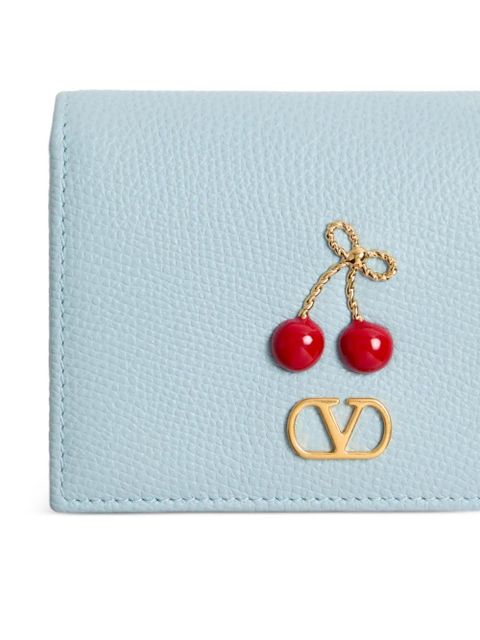 Valentino Garavani Cherryfic grained wallet - Blue