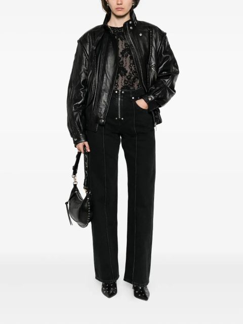 ISABEL MARANT Stely zip-fly panelled jeans - Black