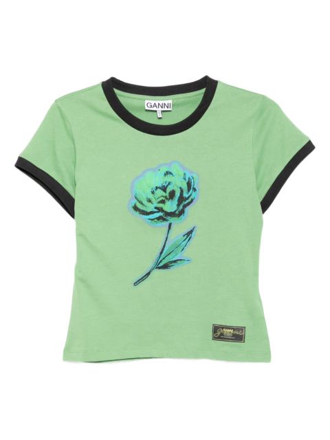 GANNI graphic-print T-shirt - Green - zdjęcie produktu nr 1