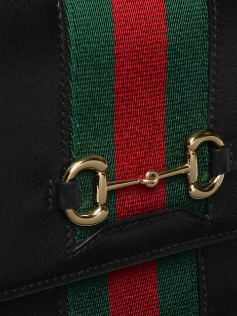 Gucci Horsebit Web shoulder bag - Black