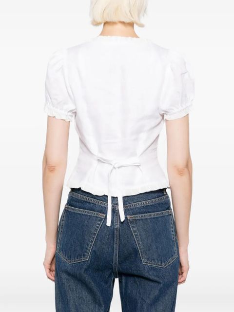 Reformation Rosemary linen top - White - zdjęcie produktu nr 2