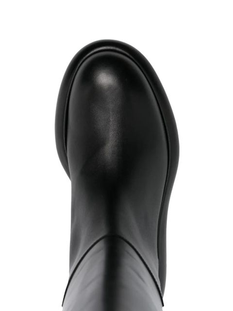 Jil Sander knee-high flat leather boots - Black