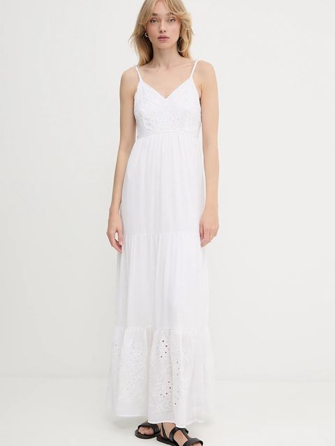 Morgan sukienka ROUBI kolor biały maxi rozkloszowana ROUBI - zdjęcie produktu nr 1