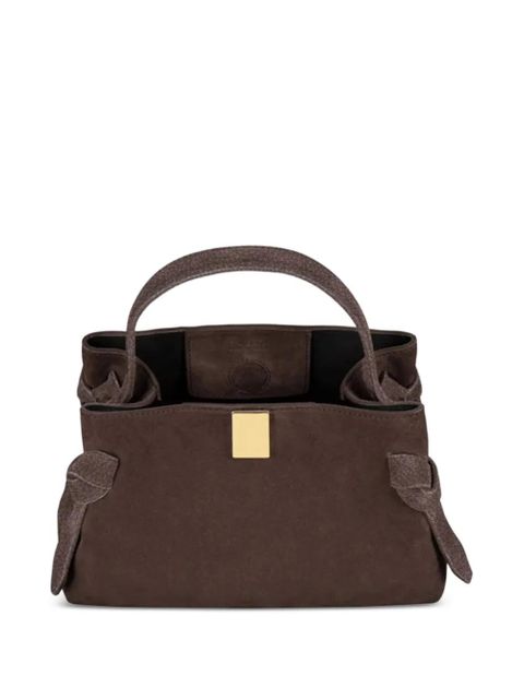 Yuzefi mini Gyoza knot-detail tote bag - Brown