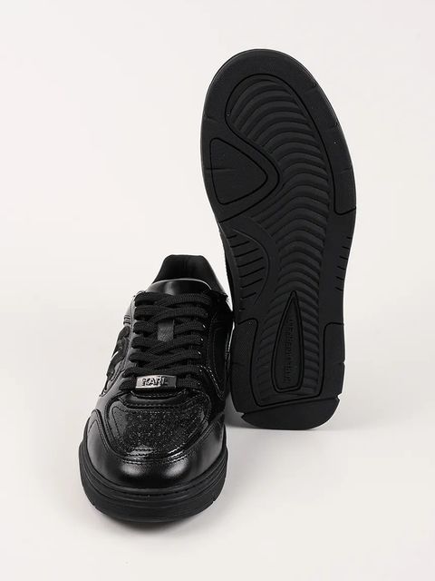 Karl Lagerfeld sneakersy skórzane KOURTNEY damskie kolor czarny KL63025