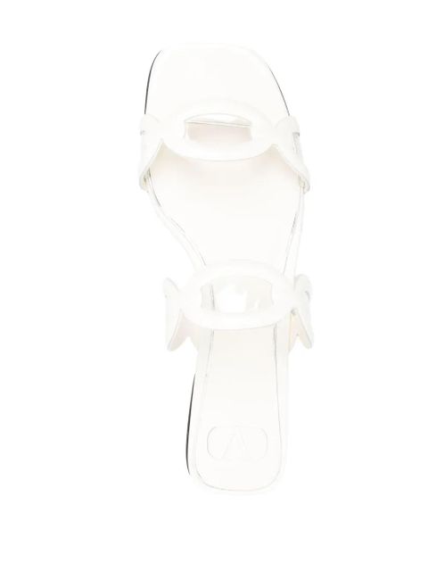 Valentino Garavani Chain 1967 flat slides - White