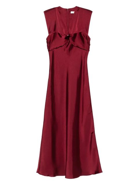 SANDRO V-neck sleeveless midi dress - Red - zdjęcie produktu nr 1