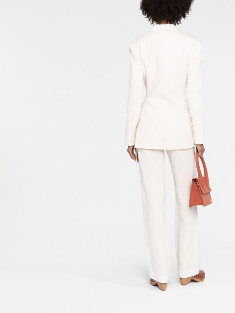 Jacquemus La Veste Tibau Brodée blazer - Neutrals