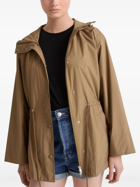 Yves Salomon hooded parka jacket - Brown