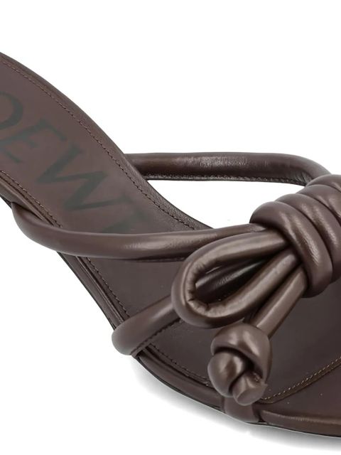 LOEWE Flamenco Knot leather sandals - Brown