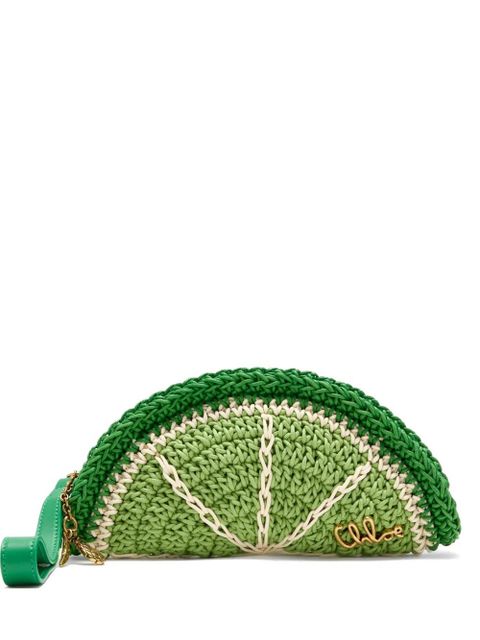 Chloé crochet-knit clutch bag - Green - zdjęcie produktu nr 1