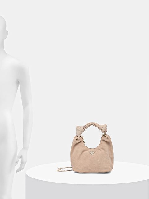 Guess torebka zamszowa ISOTTA kolor beżowy HWSG96 60010