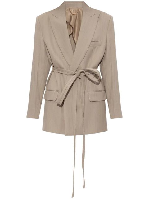 Victoria Beckham tied waist blazer - Neutrals - zdjęcie produktu nr 1