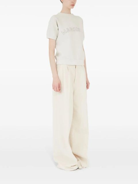 Maison Margiela logo-print cotton sweatshirt - Neutrals
