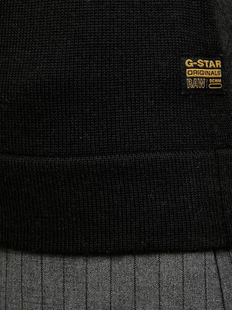 G-Star sweter wełniany 0 damski kolor czarny lekki z golfem D27713.B692