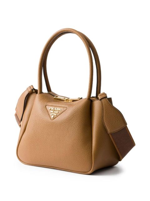 Prada small leather tote bag - Brown