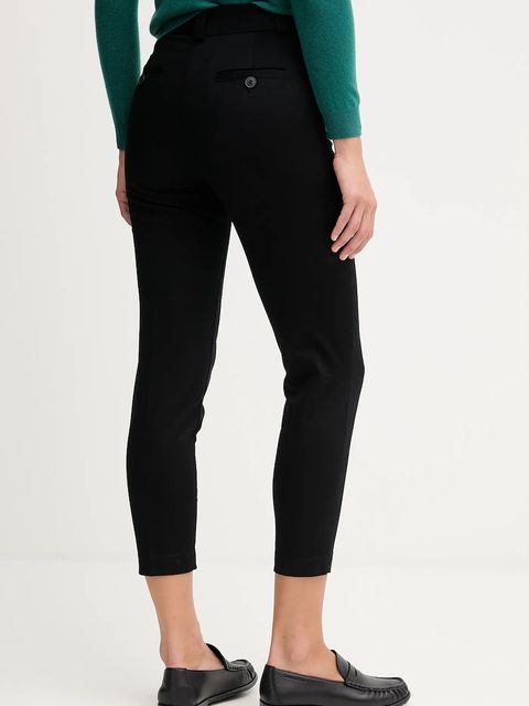 United Colors of Benetton spodnie damskie kolor czarny dopasowane high waist 4FRXDF096