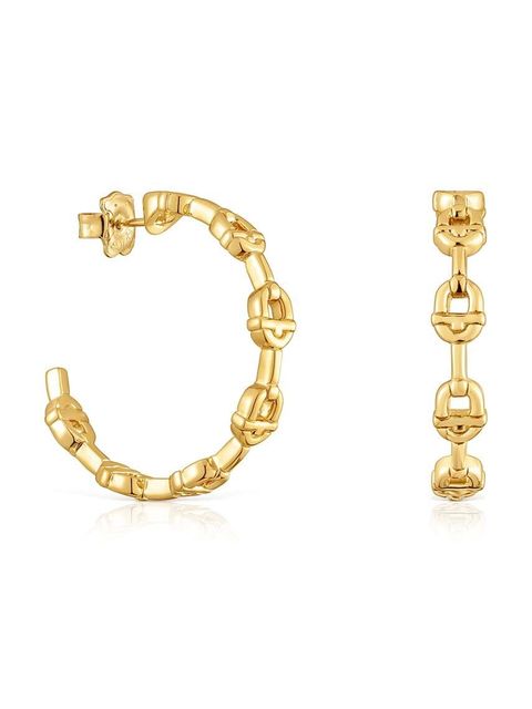 Tous kolczyki ze srebra pokrytego złotem Manifesto 1004222200