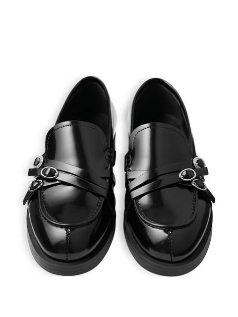 Jimmy Choo buckled kalia loafers - Black